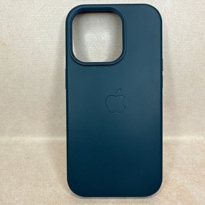 Шкіряний чохол Leather Case (AA Plus) with MagSafe для Apple iPhone 14 Pro (6.1) (Indigo Blue) 57475 57475* 57475