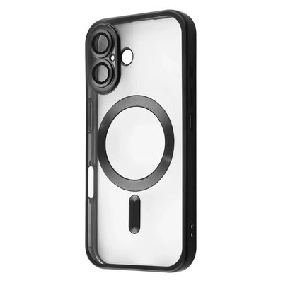Чохол Metal Matte Case with Magnetic Ring iPhone 16 (black) 60129 Чехол