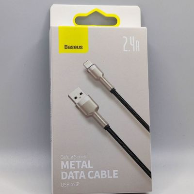 Кабель  Cafule Metal Lightning 2.4A (1m) (black) 31092 Baseus