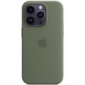Чохол Silicone case (AAA) full with Magsafe для Apple iPhone 14 Pro Max (6.7) (Зелений / Olive) 57032