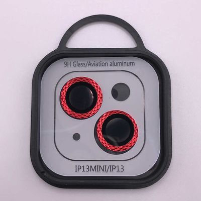 Захисне скло Metal Shine на камеру (в упак.) для Apple iPhone 13 mini / 13 (Червоний / Red) 62930 Стекло