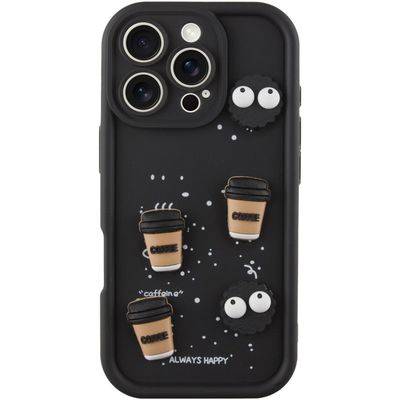 Чохол Pretty Things Case iPhone 16 Pro (6.3) (Black / Always Happy) 72857 72857* Чехол