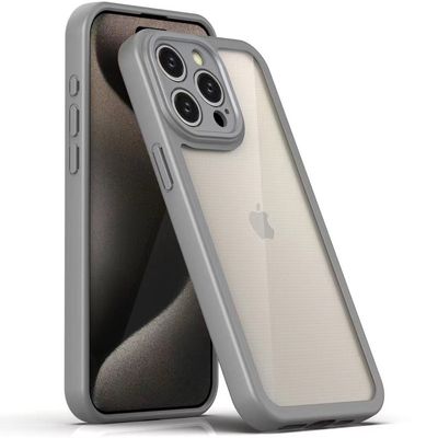 TPU чохол Transparent + Colour 1,5mm для Apple iPhone 15 Pro Max (6.7) (Grey) 70574 70574 Чехол
