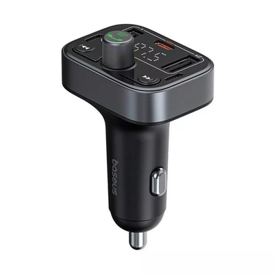 АЗП  FM Launcher S-09 Pro 35W (PD+QC3.0) Type-C+2USB (black) 54277 Baseus