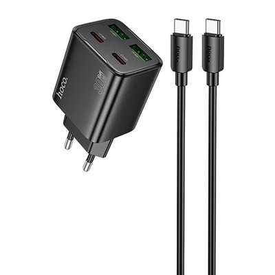 МЗП  N56 Fundador PD30W four-port (2C2A) + Type-C to Type-C (Black) 73946 Hoco