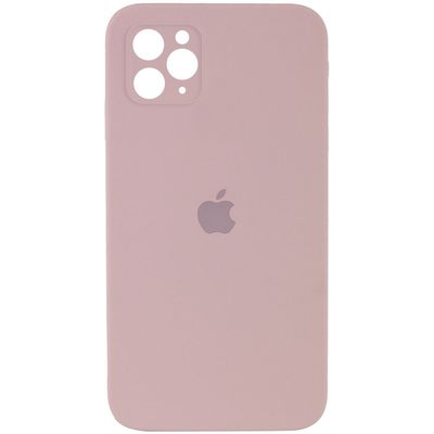 Чохол Silicone Case Square Full Camera Protective (AA) для Apple iPhone 11 Pro Max (6.5) (Рожевий / Pink Sand)* Чехол