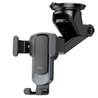 Holder  CA104 Vertical and horizontal gravity TELESCOPIC (центральна консоль/лобове скло) (Чорний) black 34624 Hoco
