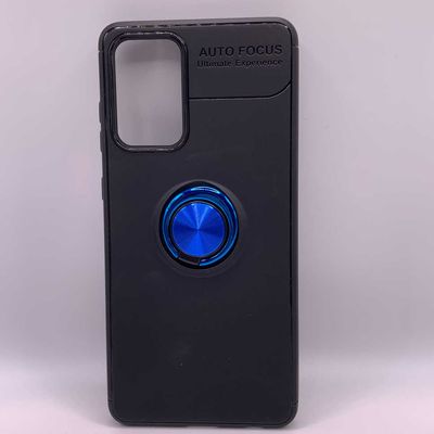 TPU чехол Deen ColorRing под магнитный держатель (opp) для Samsung Galaxy A72 4G / A72 5G (Черный / Синий) 42289 42289* Китай