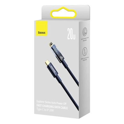 Кабель  Explorer Series Auto Power-Off Type-C to Lightning 20W (1m) (blue) 36714 Baseus