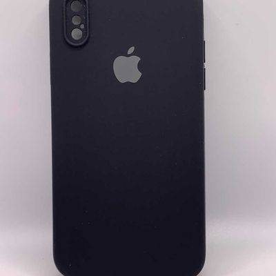 Чохол Silicone Case Square Full Camera Protective (AA) для Apple iPhone X / XS (5.8) (Чорний / Black) 00040231 Чехол