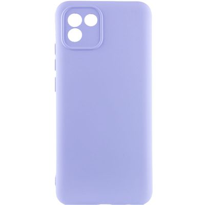 Чохол Silicone Cover Lakshmi Full Camera (A) для Samsung Galaxy A03 (Сиреневий / Dasheen) Чехол