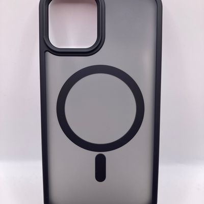 TPU+PC чохол Metal Buttons with MagSafe Colorful для Apple iPhone 12 Pro / 12 (6.1) (Чорний / Black) 00064994 00064994 Чехол