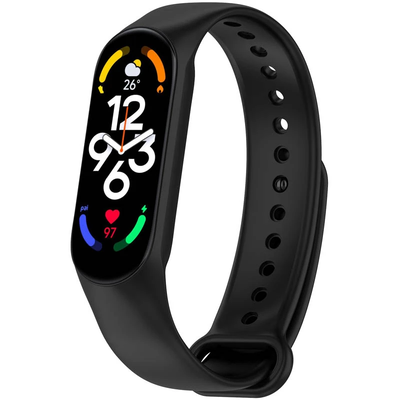 Силіконовий ремінець для Xiaomi Mi Band 7/6/5 (Чорний / Black) 00077052