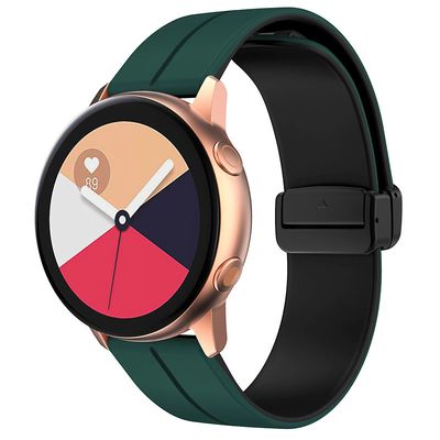 Силіконовий ремінець Classy для Smart Watch 20mm (Green / Black) 68677 68677 Чехол