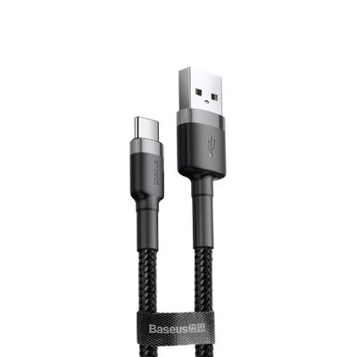 Кабель  Cafule Type-C 3A (1m) (gray/black) 20782 Baseus