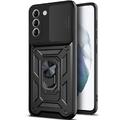 Ударостійкий чохол Camshield Serge Ring для Samsung Galaxy S21 (Чорний) 68686 Чехол