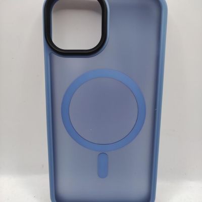 TPU+PC чохол Metal Buttons with MagSafe Colorful для Apple iPhone 14 (6.1) (Блакитний) 64753 64753* 64753