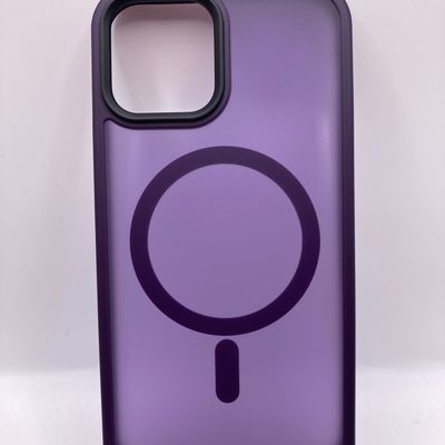 TPU+PC чохол Metal Buttons with MagSafe Colorful для Apple iPhone 12/12 Pro (deep purple) 45111 45111* Чехол