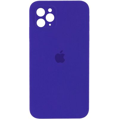 Чохол Silicone Case Square Full Camera Protective (AA) для Apple iPhone 11 Pro Max (6.5) (Фіолетовий / Ultra Violet)* Чехол