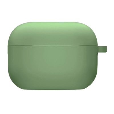 Силіконовий футляр з мікрофіброю для навушників Airpods 4 (Зелений / Pine Needle) 75783 Чохли на навушники