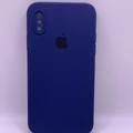 Чохол Silicone Case Square Full Camera Protective (AA) для Apple iPhone XS / X (5.8) (Синій / Deep navy) 40231 40231 Чехол