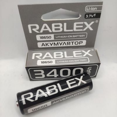 Акумулятор RABLEX Li-ION 18650 3400mAh 3.7V (1шт/40шт/400шт) 43881
