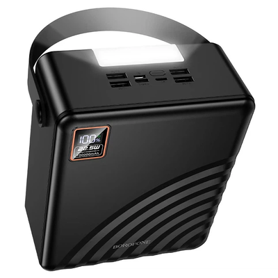 УМБ Power Bank Borofone BJ85 100000mAh Myriad 22.5W+PD20W з ліхтариком (Чорний) 64368