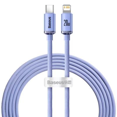 Кабель  Crystal Shine Series Fast Charging Type-C to Lightning 20W (1.2m) (purple) 35274 Baseus
