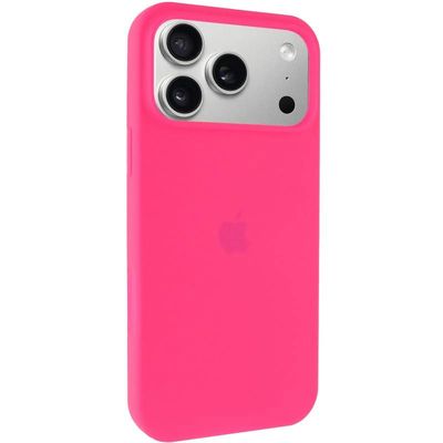 Чохол Silicone Case Full Camera Protective (AA) для Apple iPhone 17 Pro (6.3) (Рожевий / Barbie pink) 00082643