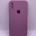 Чохол Silicone Case Square Full Camera Protective (AA) для Apple iPhone XS / X (5.8) (Ліловий / Lilac Pride) 40231 40231* Чехол