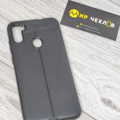 Чохол Ultimate Experience Leather (TPU) Samsung Galaxy A11/M11 (A115F/M115F) black  black Китай