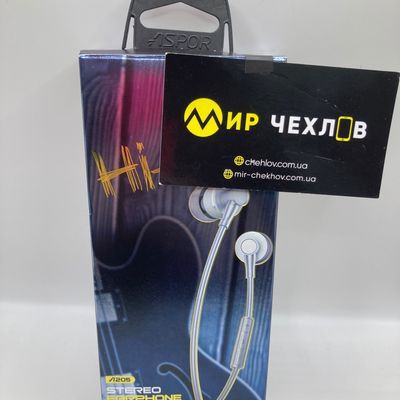 Навушники з мікрофоном  A205- чорний 961205 Aspor