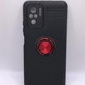Чохол TPU чехол Deen ColorRing под магнитный держатель (opp) для Xiaomi Redmi Note 10 / Note 10s (Черный / Красный) 47409  47409 Китай