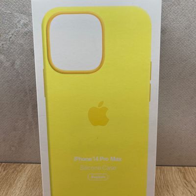 Silicone Case with Animation & MagSafe iPhone 14 Pro Max (1:1 original), Canary Yellow Чехол