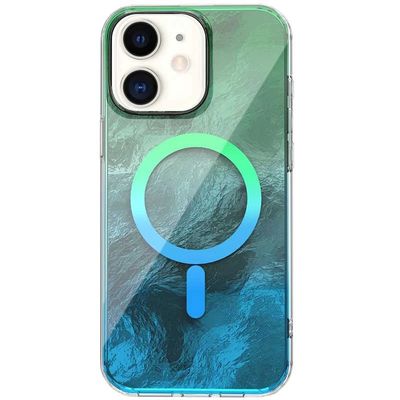 Чохол TPU Shiny Mountain (MagFit) для Apple iPhone 13 Pro Max (6.7) (Green / Blue) 00077648 00077648* Чехол