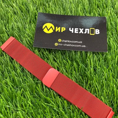 Вироби з силікону Ремінець метал Ремінець Xiaomi Amazfit/ Samsung Milanese Loop red 75380  * Ремешок
