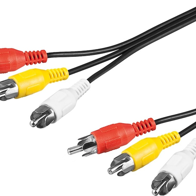 Кабель 3RCA на 3RCA (тато-тато) 1.5м (Чорний) 840