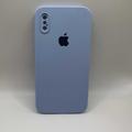 Чохол Silicone Case Square Full Camera Protective (AA) для Apple iPhone XS / X (5.8) (Блакитний / Lilac Blue) 00040231 00040231 Чехол