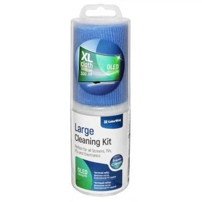 Спрей для очищення ColorWay Cleaning Kit for OLED/LED/LCD/TFT, 300ml, microfibre XL (CW-5230) U0327206 Червень