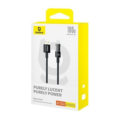 Кабель  Gem Fast-Charging Type-C 100W 1m (black) 59408 Baseus