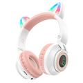 Bluetooth навушники BOROFONE BO18 Cat ear (Білий) 57055 Borofone