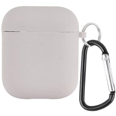 Силіконовий футляр з мікрофіброю для навушників Airpods 1/2 (Сірий / Stone) 39442 Чохли на навушники
