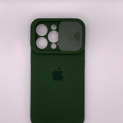Silicone Case SLIDER Full Camera SQUARE side for iPhone 13 Pro Virid Чехол