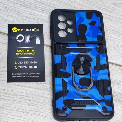Ударопрочный чехол Camshield Serge Ring Camo для Samsung Galaxy A33 5G (Синий / Army Blue) 54672 54672 54672* Чехол