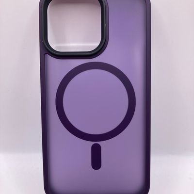TPU+PC чохол Metal Buttons with MagSafe Colorful для Apple iPhone 13 Pro (6.1) (Темно-фіолетовий) 64997 64997* Чехол