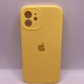 Чохол Silicone Case Full Camera Protective (AA) для Apple iPhone 12 (6.1) (Жовтий / Yellow) 42250 42250* Чехол