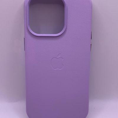 Шкіряний чохол Leather Case (AA Plus) with MagSafe для Apple iPhone 14 Pro (6.1) (Elegant purple) 57475 57475* 57475