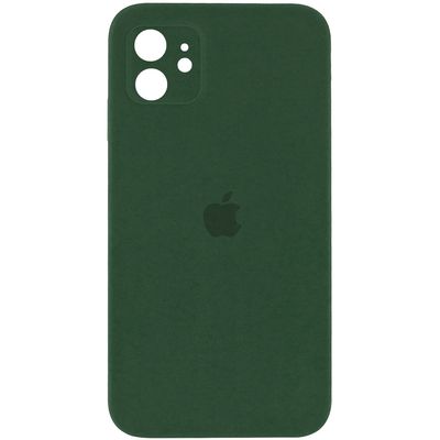 Чохол Silicone Case Square Full Camera Protective (AA) для Apple iPhone 11 (6.1) (Зелений / Cyprus Green) 00040234 00040234 Чехол