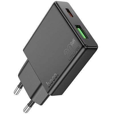 МЗП  N38 Delgado PD20W+QC3.0 (1USB-A/1C) (Black) 00068364 Hoco