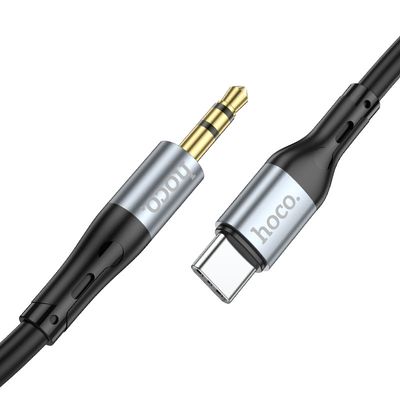 Audio Converter  UPA22 Silicone Type-C male to 3.5mm male (Чорний) 37173 Hoco